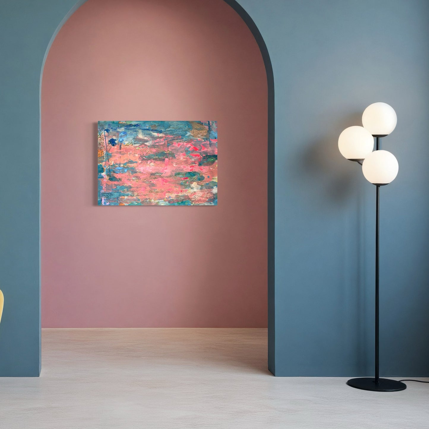 "The Pink Storm" Canvas Print – Unique Texture, Sustainable Materials