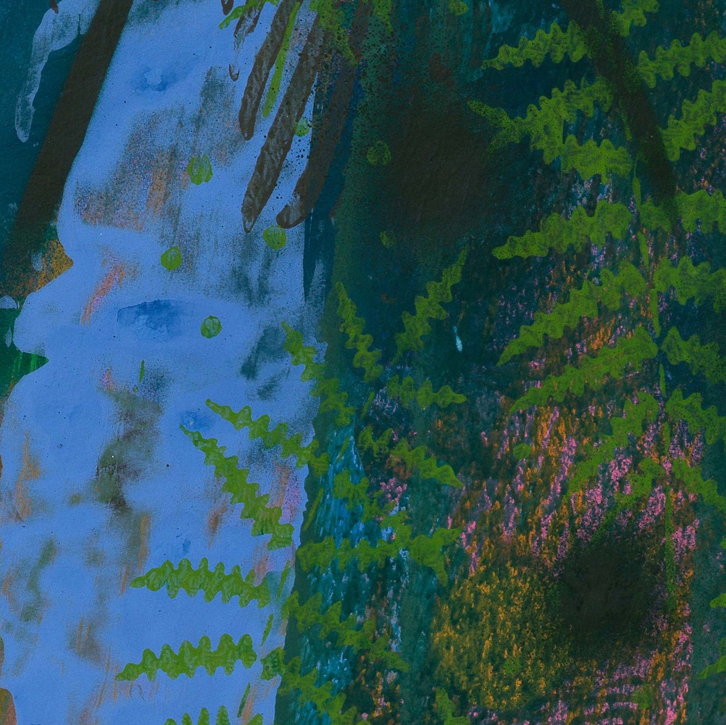 "The Two Palm Leaves" Canvas Print – Unique Texture, Sustainable Materials