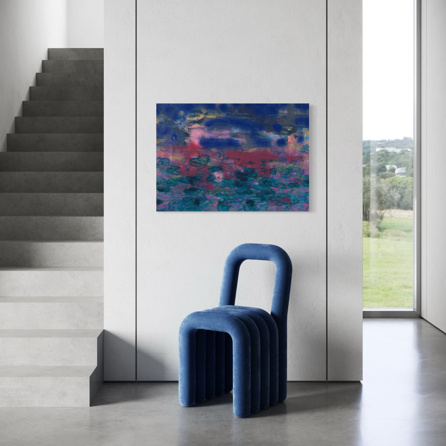 "The Blue Cloud" Canvas Print – Unique Texture, Sustainable Materials