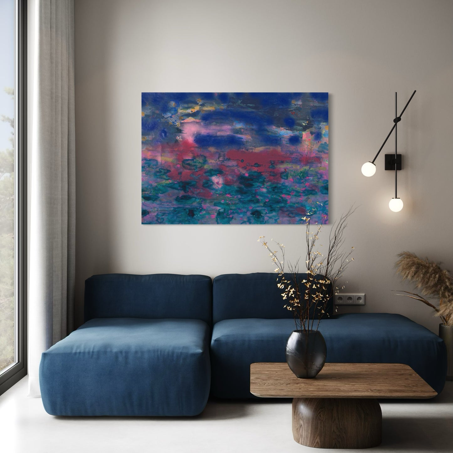 "The Blue Cloud" Canvas Print – Unique Texture, Sustainable Materials