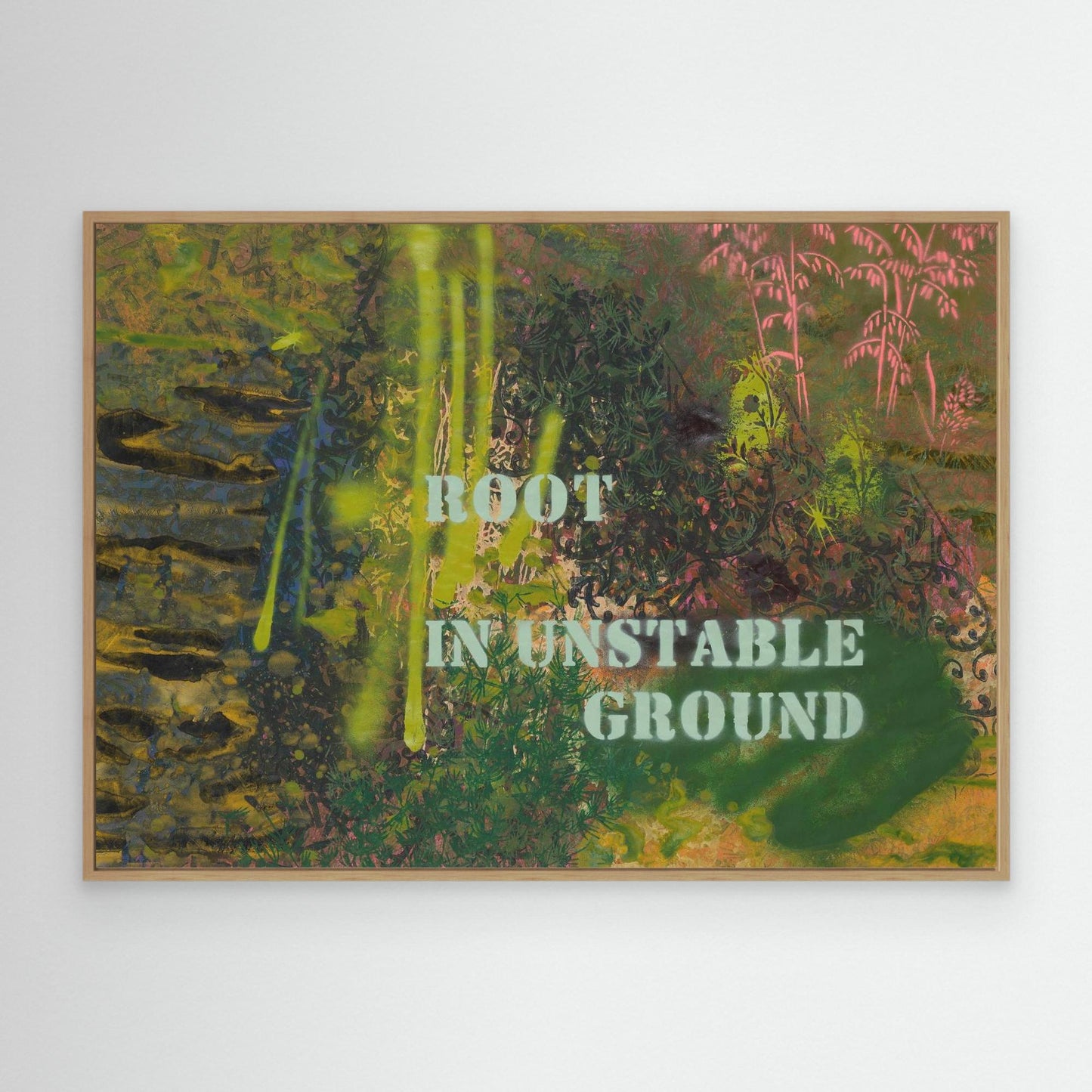 "Root in Unstable Ground" Canvas Print – Unique Texture, Sustainable Materials