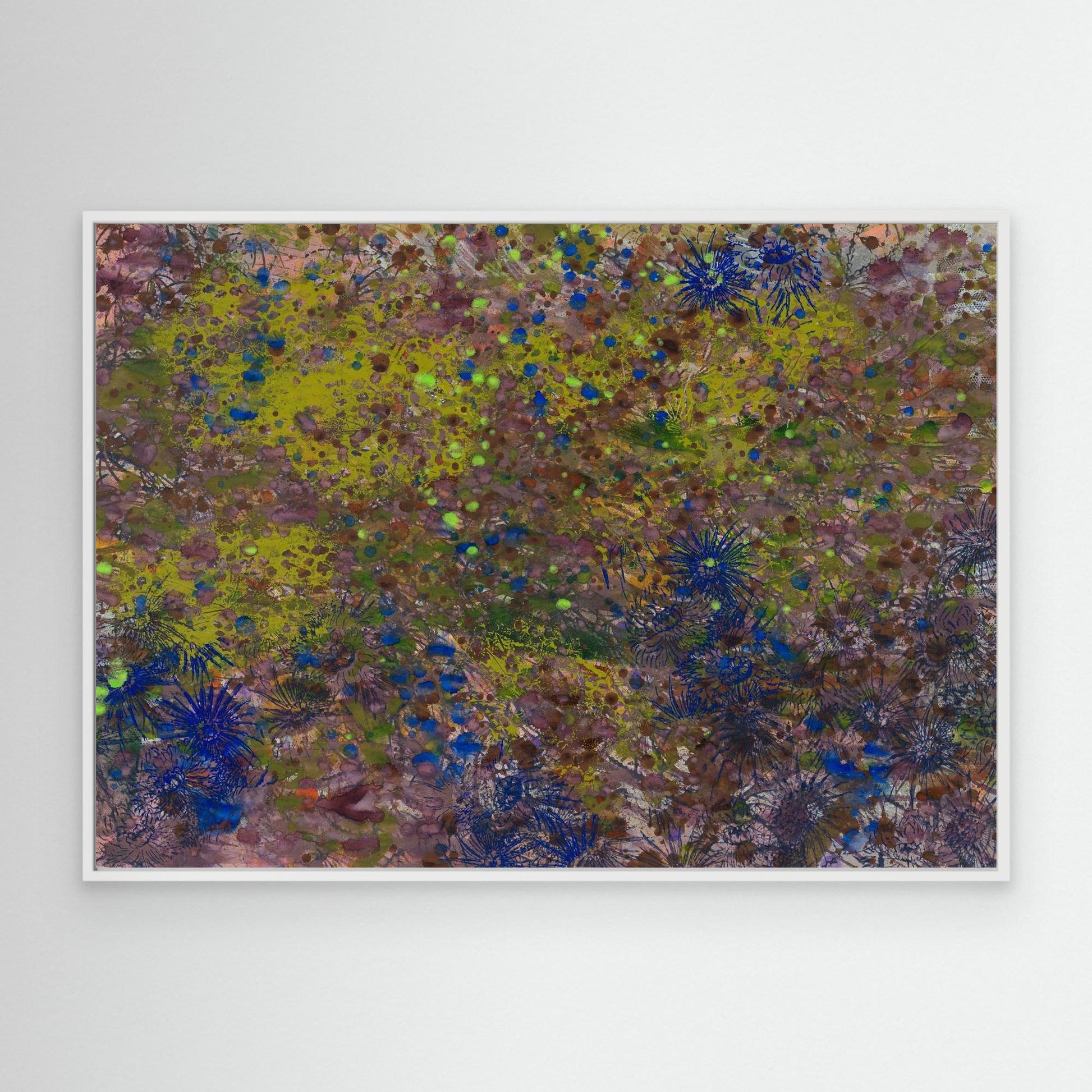 "The Blue Flowers" Canvas Print – Unique Texture, Sustainable Materials