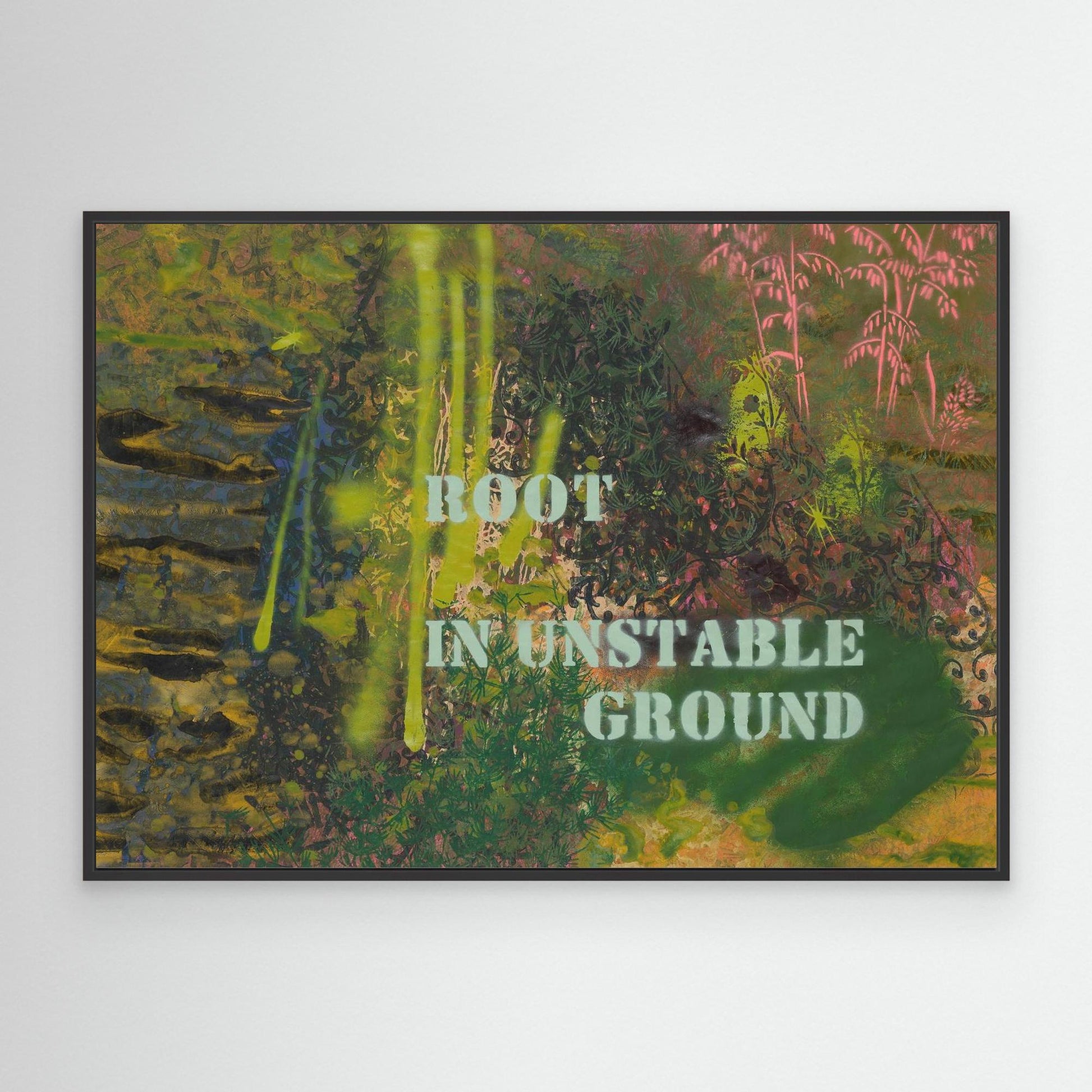 "Root in Unstable Ground" Canvas Print – Unique Texture, Sustainable Materials